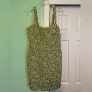 Cute green knit dress with open back . From forever 21